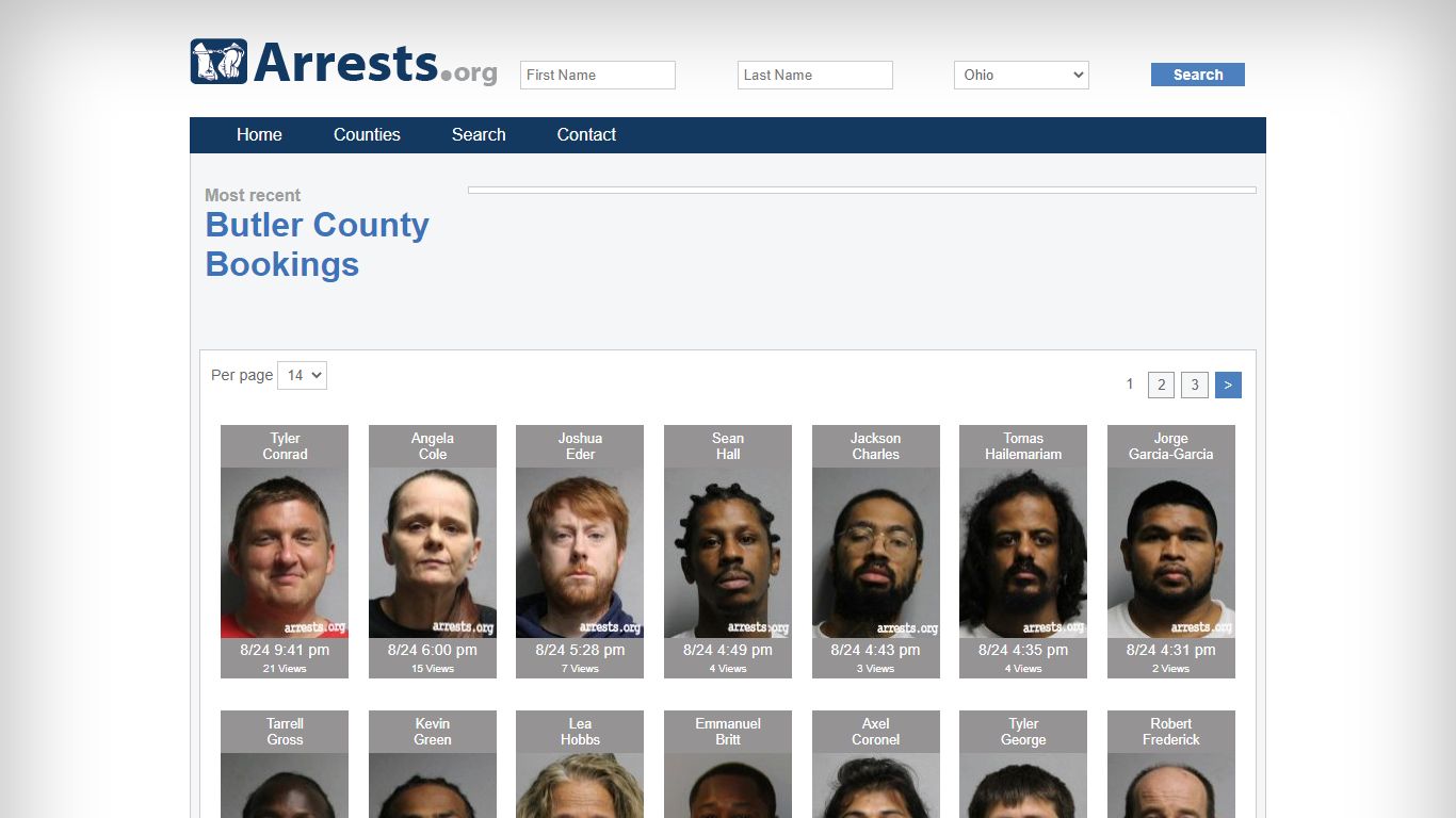 Butler County Arrests and Inmate Search